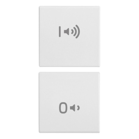 Due mezzi tasti 1M ON/OFF volume bianco Vimar Eikon 20751.4.B
