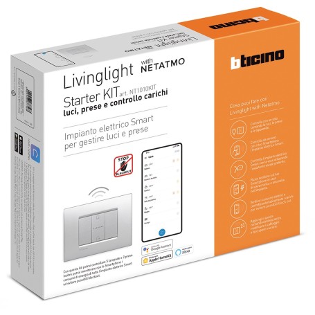 Starter Kit luci living Light antracite per gestione luci e prese Bticino L1010KIT