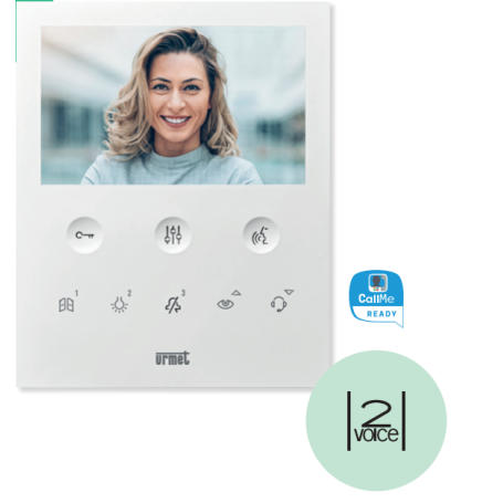 Monitor Vivavoce Bianco Urmet 1750/6 a Colori MIRO 1760/6