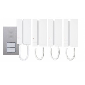 kit citofonico quadrifamiliare comelit 2 fili kca2061a 4...