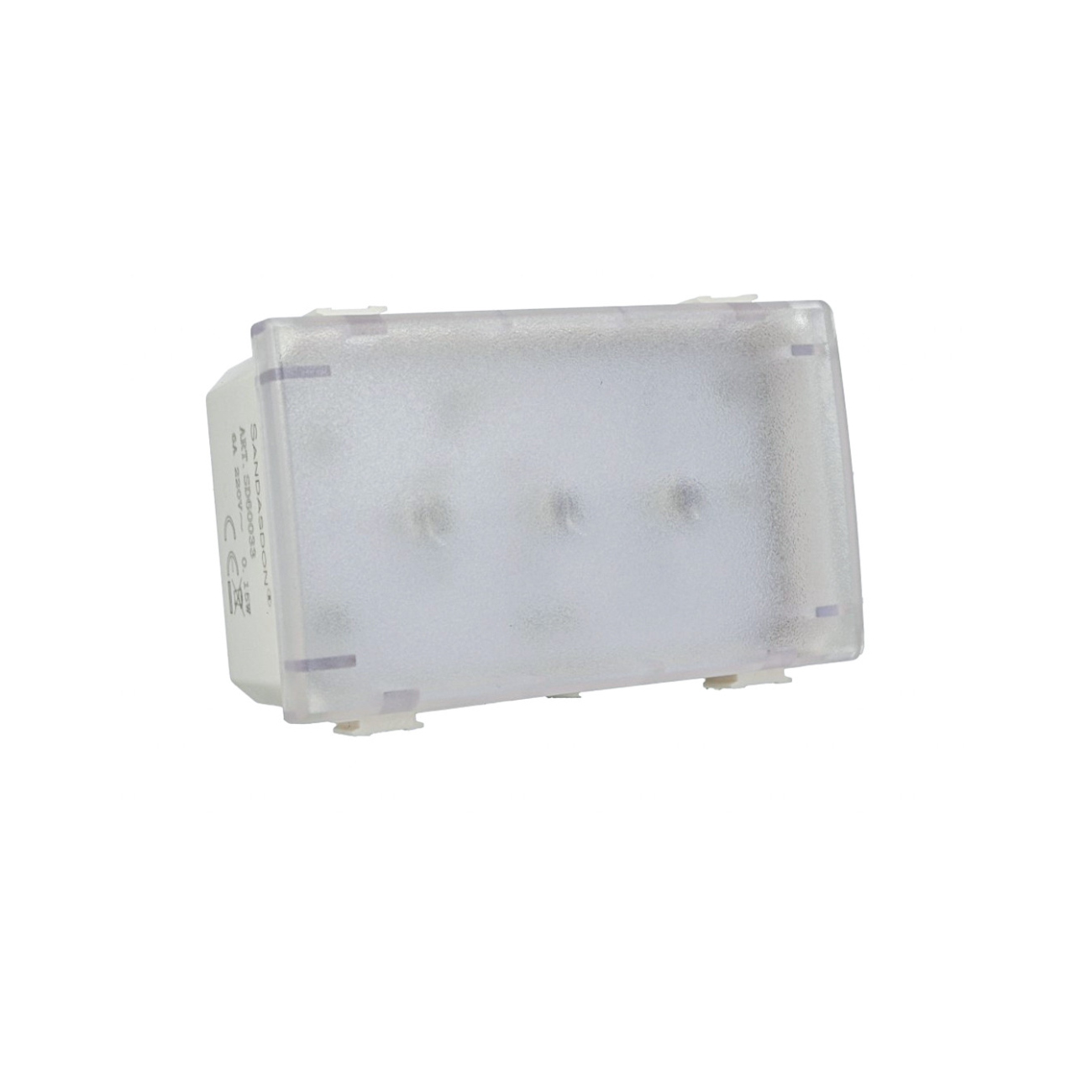 Lampada emergenza compatibile con Bticino Matix per scatola 503 luce led 3w  3 moduli da incasso a parete