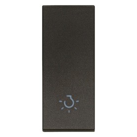 Tasto 1M allineato simbolo luce nero serie Linea vimar...