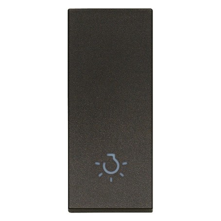 Tasto 1M allineato simbolo luce nero serie Linea vimar 30004.G