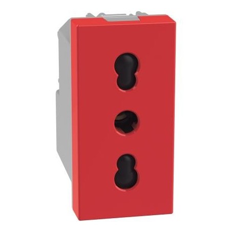 Presa bipasso ROSSA 2P+T 16 A Bticino MatixGo J4180R