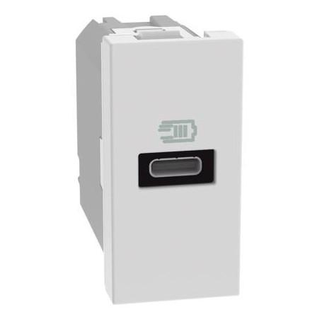 Caricatore USB con una porta tipo C Bticino MatixGo JW4192C BIANCO