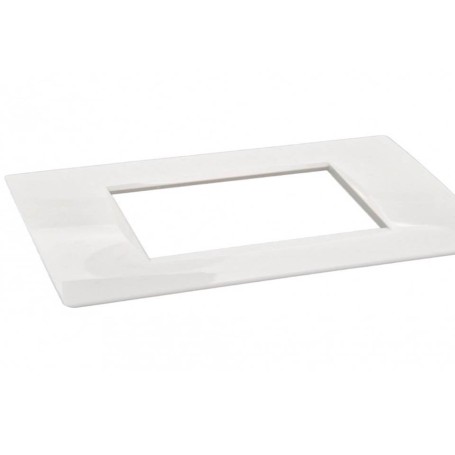 Placca 7 moduli bianca plastica per Bticino Living air compatibile  tipo lnc4807bn