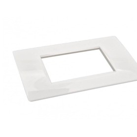 Placca 4 moduli bianca plastica per Bticino Living air...