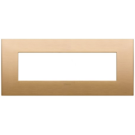 Placca 7m Vimar ottone spazzolato fit 19957.12.01