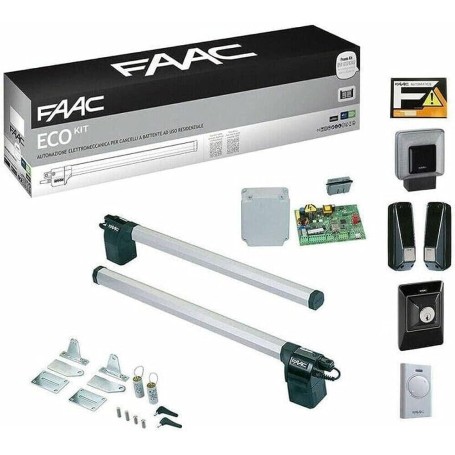 FAAC Kit cancello ad ante ECO 412 230v Automazione 2 Due Ante Battenti 1.8MT ECO KIT COMBO