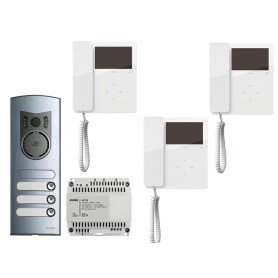 Kit videcitofonico Elvox 3 famiglie 2 fili trifamiliare...