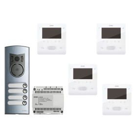 Kit videcitofonico Elvox 4 famiglie 2 fili...