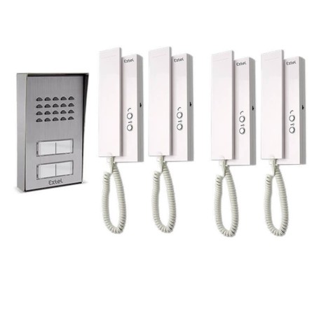 kit citofonico quadrifamiliare avidsen extel 2 fili 4 famiglie citofoni Fai da te