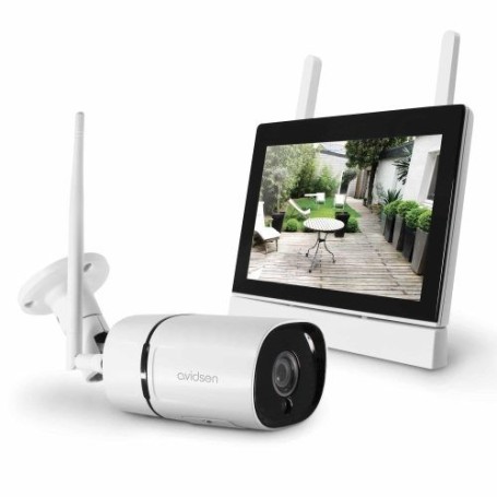 KIT VIDEOSORVEGLIANZA WIFI SENZA FILI APP AUDIO E VIDEO MONITOR E TELECAMERA AVIDSEN FAI DA TE