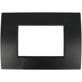 Placca 3 moduli nera plastica per Bticino Living air...