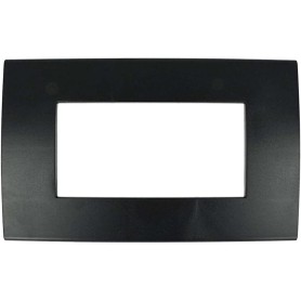 Placca 4 moduli nera plastica per Bticino Living air...