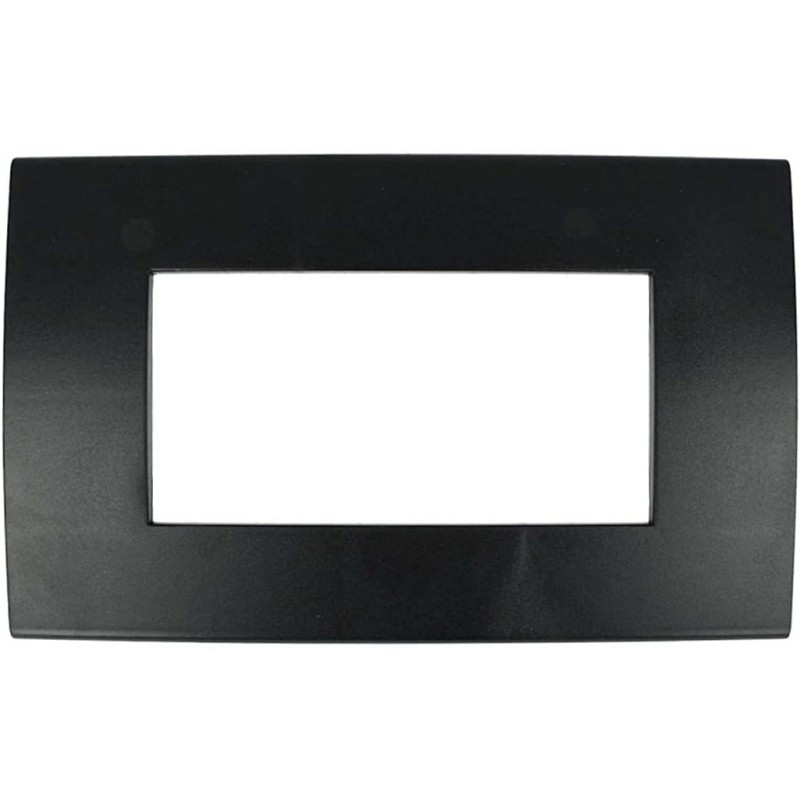 Placca 4 moduli nera plastica per Bticino...