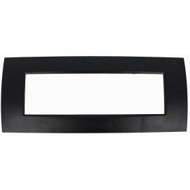 Placca 7 moduli nera plastica per Bticino Living air...