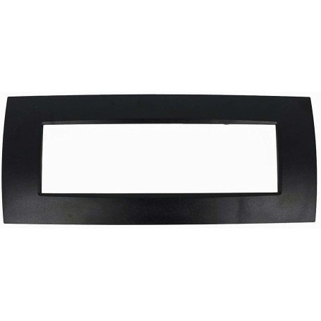 Placca 7 moduli nera plastica per Bticino Living air compatibile tipo lnc4807ar