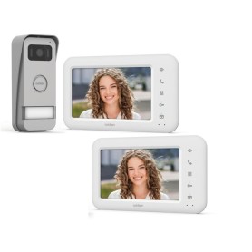 KIT VIDEOCITOFONO CON 2 MONITOR AVIDSEN 7 POLLICI...