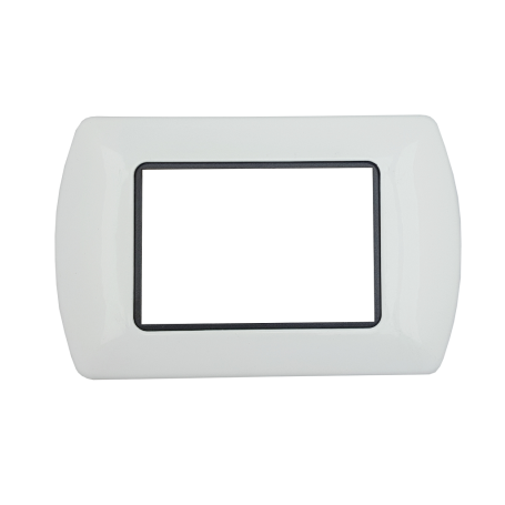 Placca 3 posti Bianca TIPO L4803PB Compatibile con Bticino Living