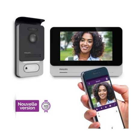 Videocitofono Wi-Fi Philips chiamata cellulare Monitor Touch Screen 7 pollici 531036