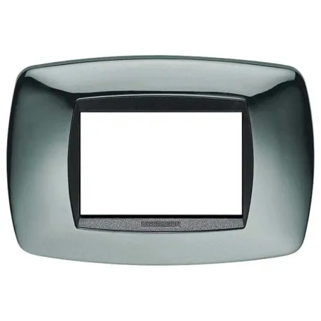 Placca Master 39TC223 Modo in tecnopolimero Argento cromato 3 posti