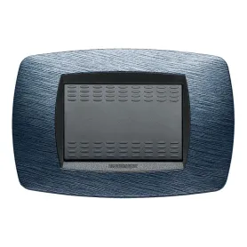 Placca Master Modo in tecnopolimero Satinato blu 3 posti...