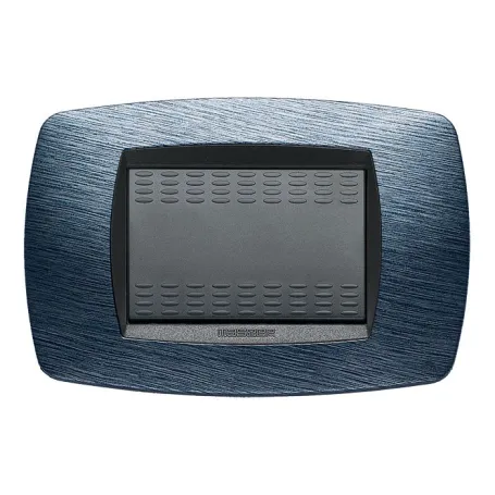 Placca Master Modo in tecnopolimero Satinato blu 3 posti 39TC523
