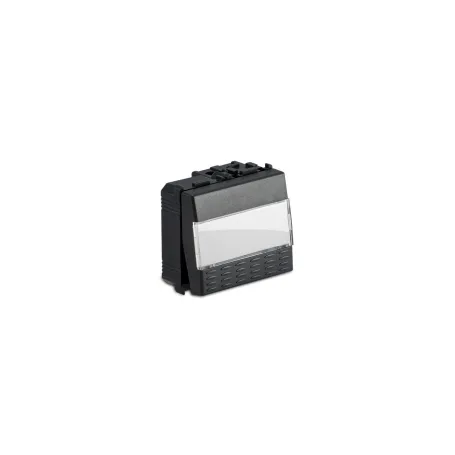 Pulsante portanome 1P NA 2 moduli 16A 250V grigio 31040