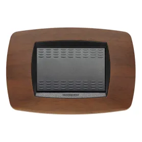Placca Master Modo in tecnopolimero Noce scuro 3 posti...