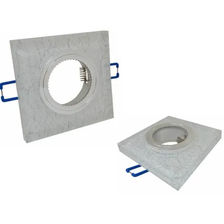 Faretto quadrato da incasso cartongesso Vetro Quadrato Glitter