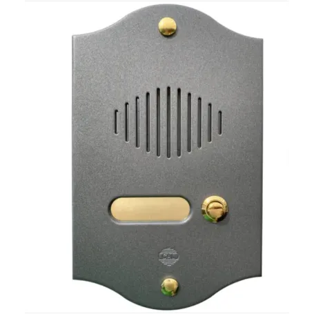 Pulsantiera antracite esterna per citofono universale 5 fili monofamiliare 1 pulsante