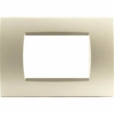 Placca 3 posti Oro satinato Compatibile Living