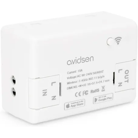 Modulo connesso controllo luci e prese on off Wi FI Avidsen 127063 App italia