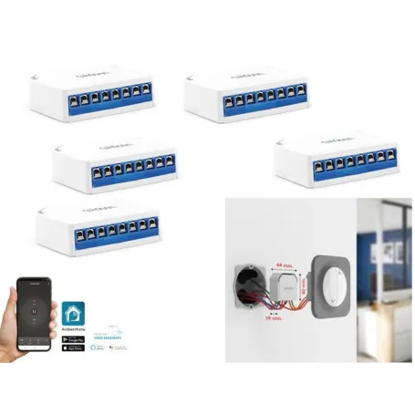 Kit tapparelle e tende da sole Modulo Smart WIFI per FI HomeShutter Avidsen 127046 App italia compatibile Alexa