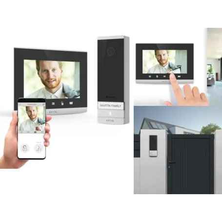 Videocitofono Connesso Wifi con funzione QR code ideale b&b 7 pollici 2 fili Extel 720324