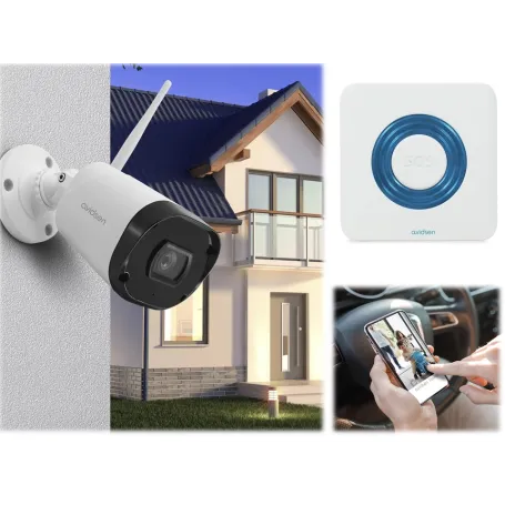 kit allarme e videosorveglianza integrata Wi Fi IP completa di sirena interna e telecamera - compatibile Alexa