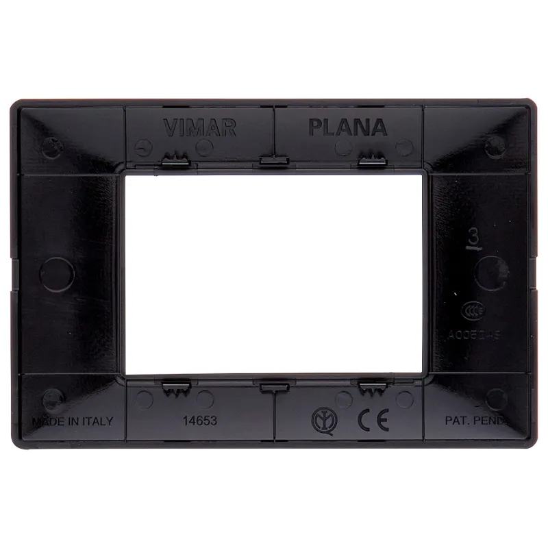 Placca 3M nero Vimar Plana 14653.05