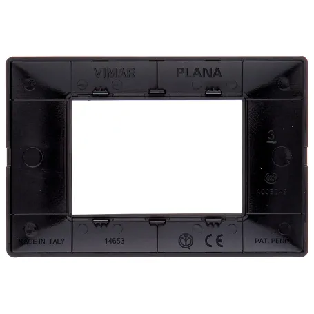Placca 3M nero Vimar Plana 14653.05