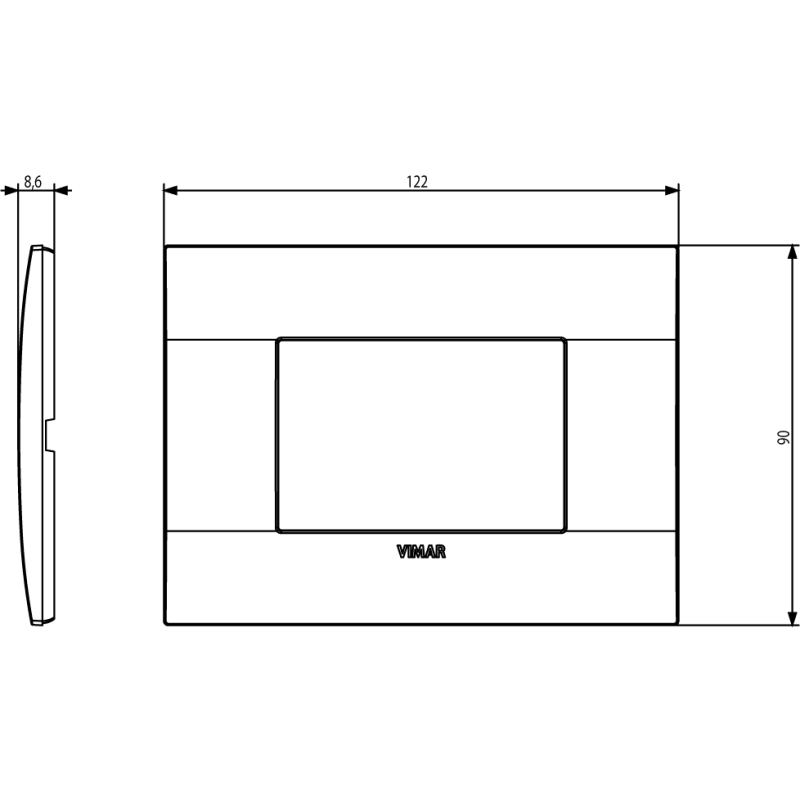 Placca Classic 3M avorio Vimar Arkè 19653.73