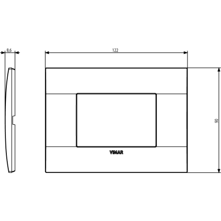 Placca Classic 3M avorio Vimar Arkè 19653.73