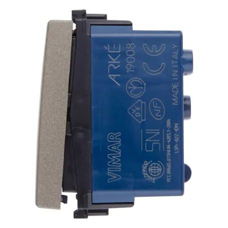 Pulsante 1P 10A Metal silver 19008.M Vimar Arkè Metal