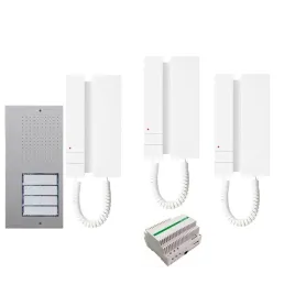 Kit citofono quadrifamiliare comelit  intercomunicante 2...