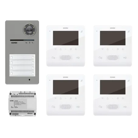 Kit Videocitofono elxox 4 famiglie Roxie nuova pulsantiera vivavoce a colori
