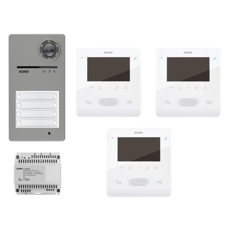 Kit Videocitofono elxox 3 famiglie Roxie nuova pulsantiera vivavoce a colori