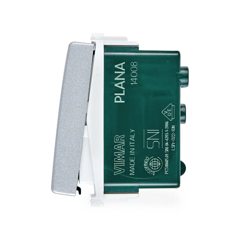 Pulsante 1P NO 10A Silver vimar plana 14008.SL