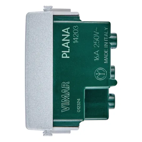 Presa 16A 2P+T  P17/11 vimar plana Silver 14203.SL