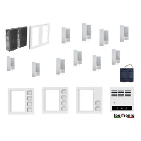 Kit citofono da incasso dieci famiglie 2 fili...