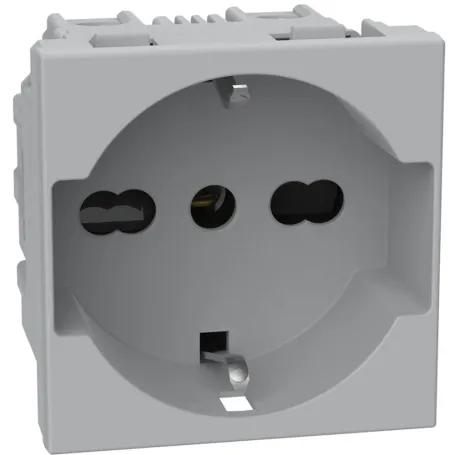 Presa schuko MatixGo Bticino JG4140a16 silver 2 P+T 16 A