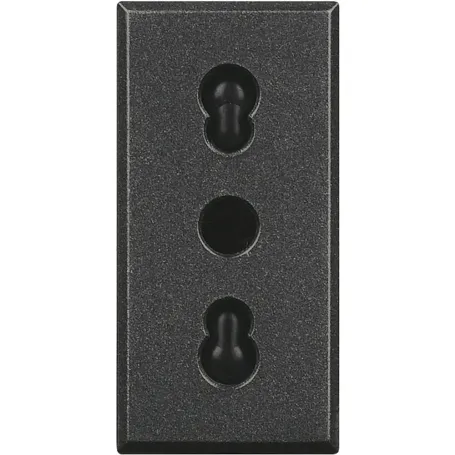 Presa bipasso 2P+T 10/16A nero Bticino Axolute HS4180